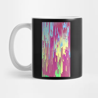 Summer Sunset Glitch Contemporary Artwork T-Shirt Mug